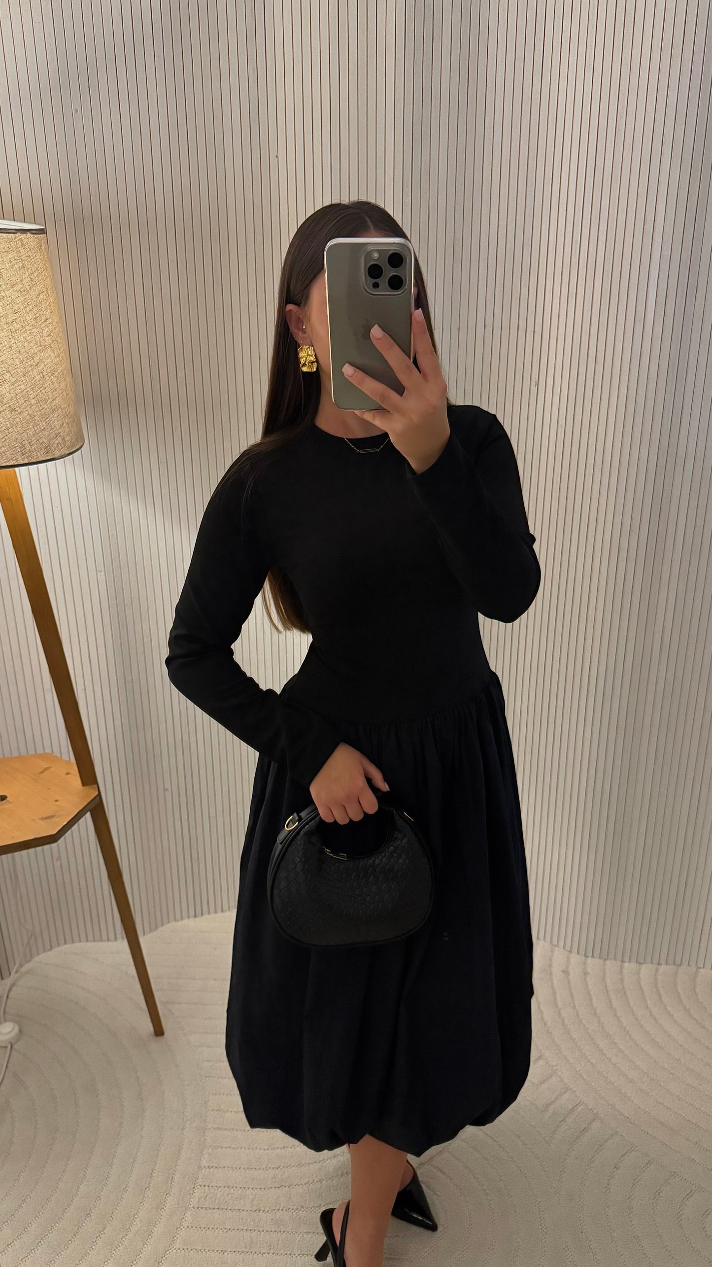 Robe péplum noire