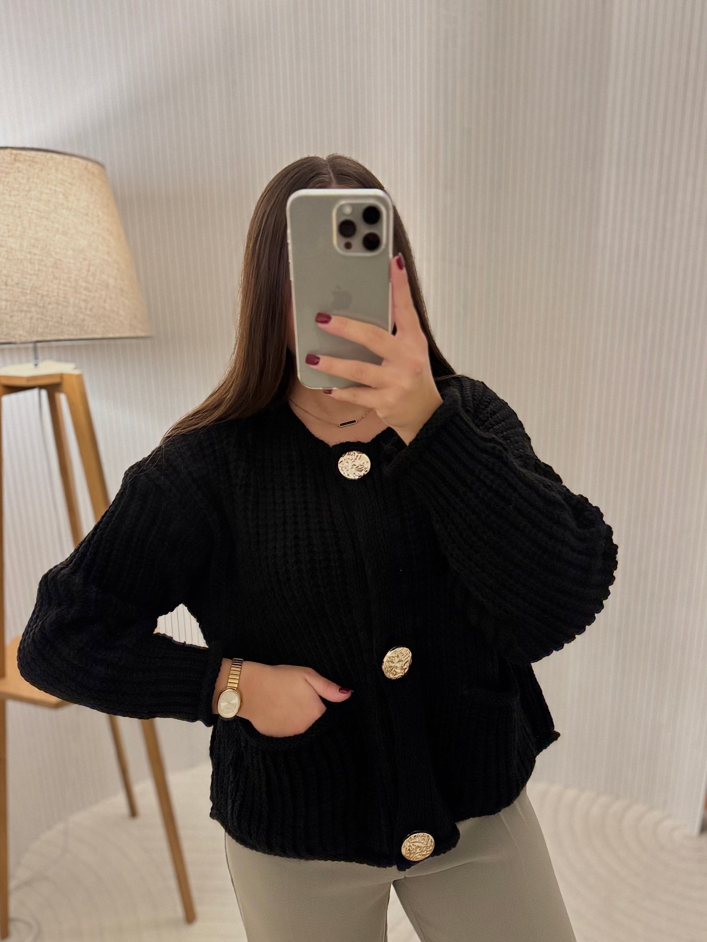 Gilet en maille noir