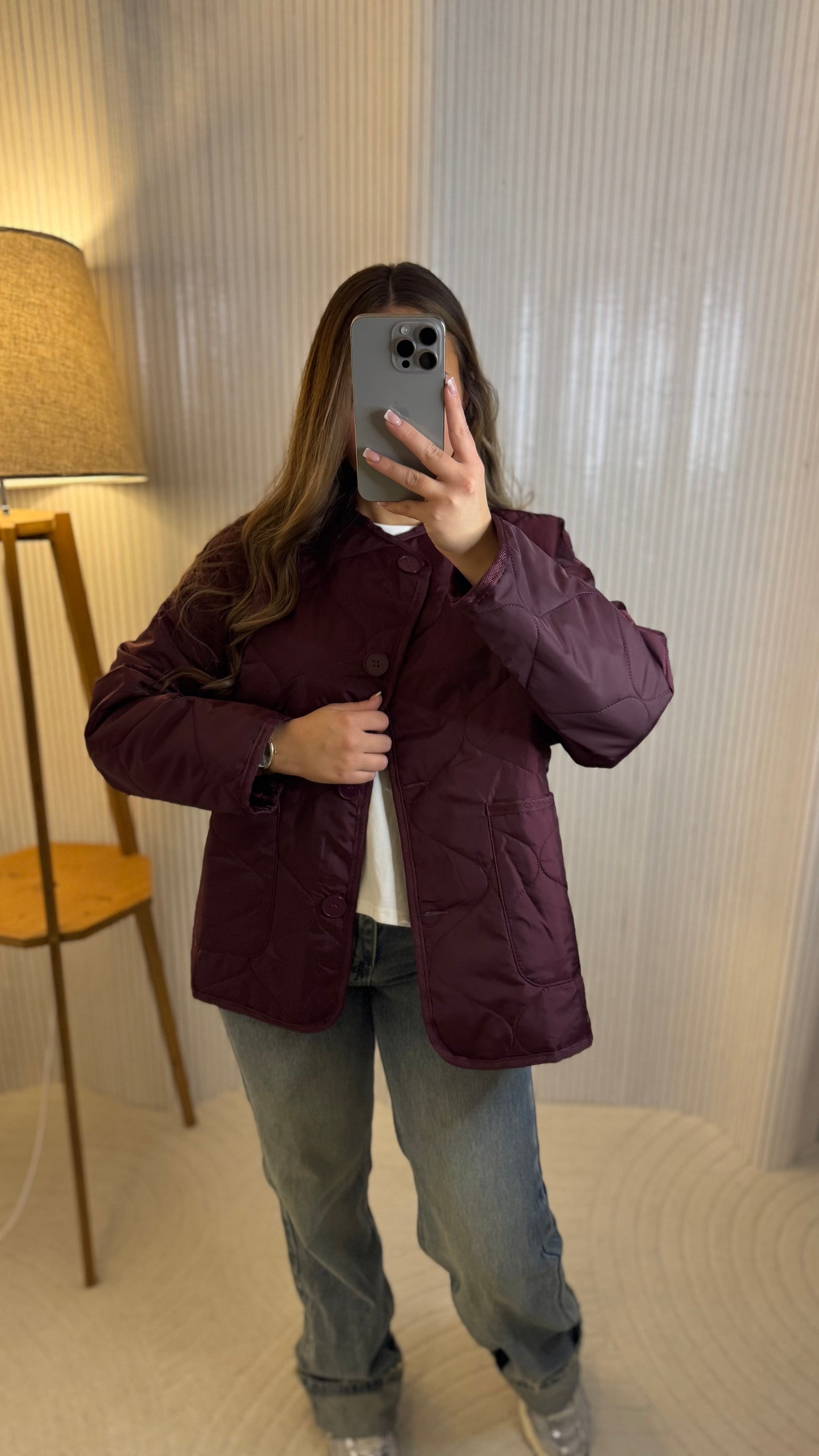 Veste matelassée bordeaux