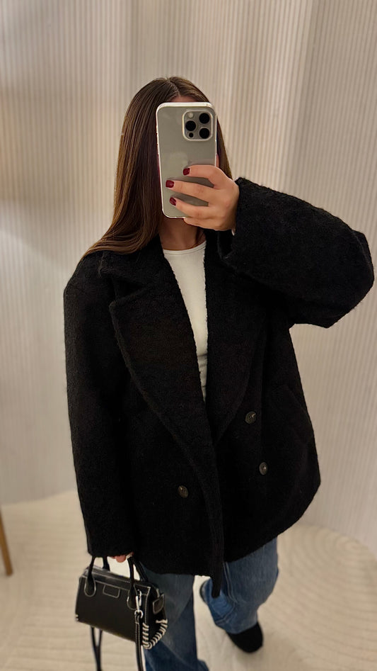 Manteau oversize noir